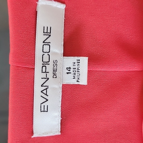 Evan Picone Sleeveless Cowl Neck Dress - Size 14, Multicolor Pattern - Picture 6 of 14